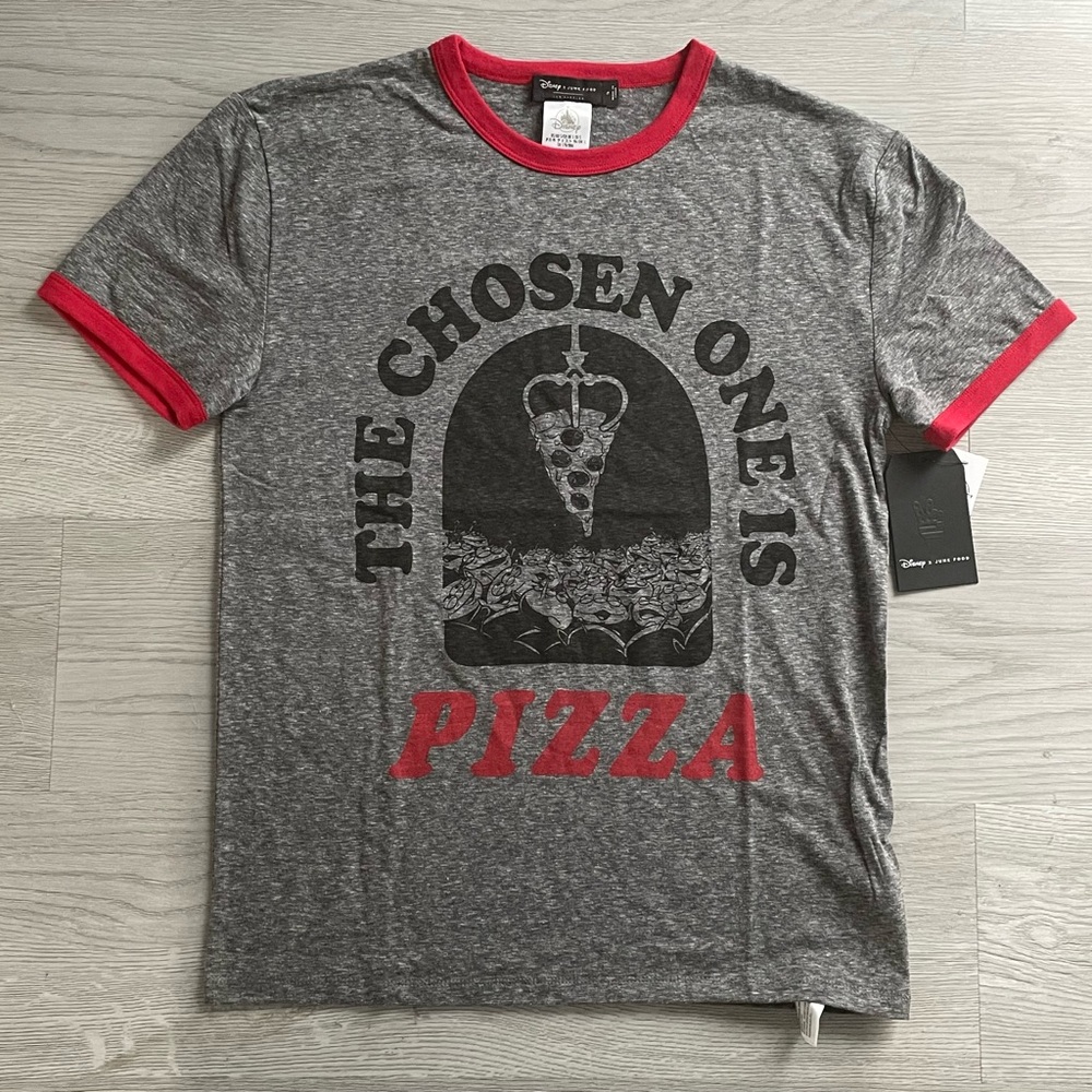 NEW Disney x Junk Food "The Chosen One Is Pizza" Pixar Toy Story T-Shirt Size S